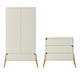Commode 3 tiroirs et armoire 2 portes Bellamy Lotta Cachemire