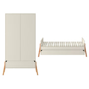 Lit évolutif 70x140 et armoire 2 portes Bellamy Lotta Cachemire