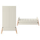 Lit évolutif 70x140 et armoire 2 portes Bellamy Lotta Cachemire