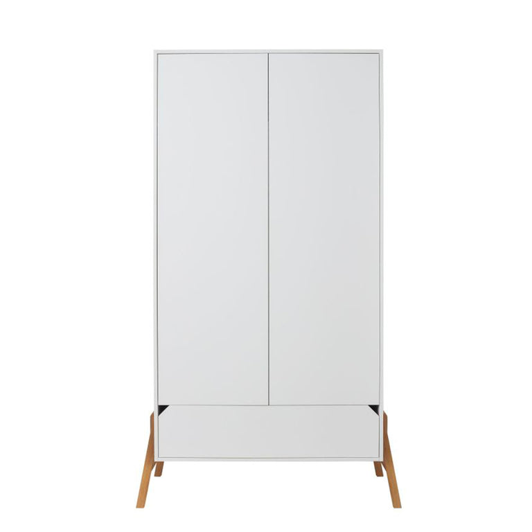 Armoire 2 portes 1 tiroir Bellamy Lotta Blanc