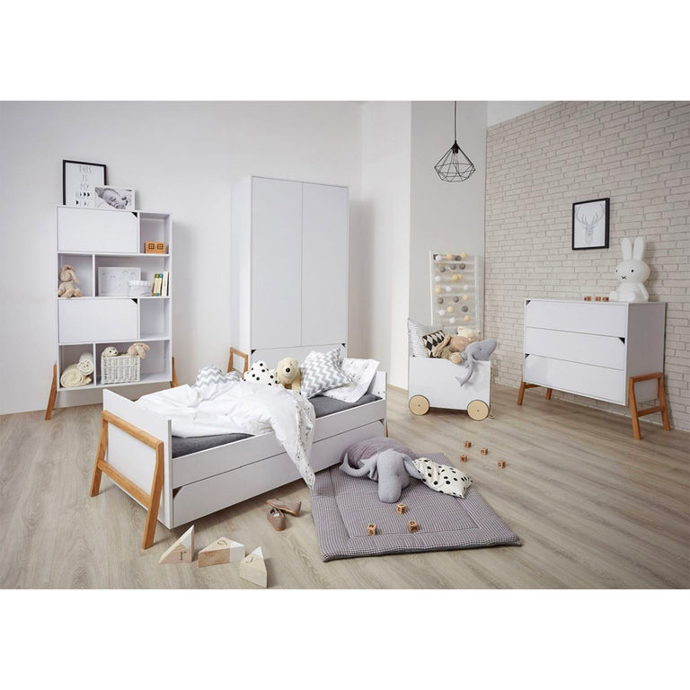 Lit évolutif 70x140 tiroir inclus Bellamy Lotta Blanc - vue 8