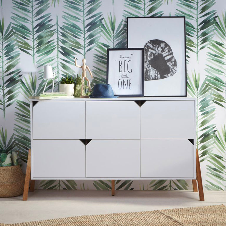 Commode 6 tiroirs Bellamy Lotta Blanc - vue 4