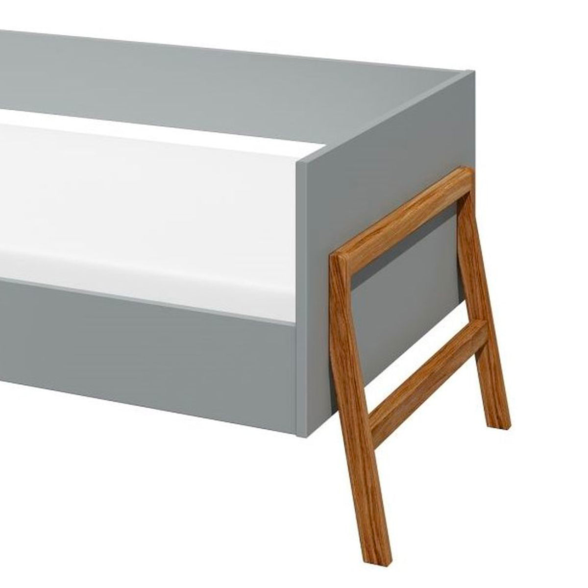 Lit 80x160 sommier inclus Bellamy Lotta Gris - vue 3