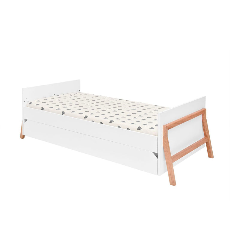Lit évolutif 70x140 tiroir inclus Bellamy Lotta Blanc - vue 4