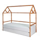 Lit cabane 90x200 sommier et tiroir inclus Bellamy Lotta Blanc