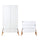 Commode 3 tiroirs et armoire 2 portes Bellamy Lotta Blanc