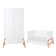 Lit évolutif 70x140 et armoire 2 portes Bellamy Lotta Blanc