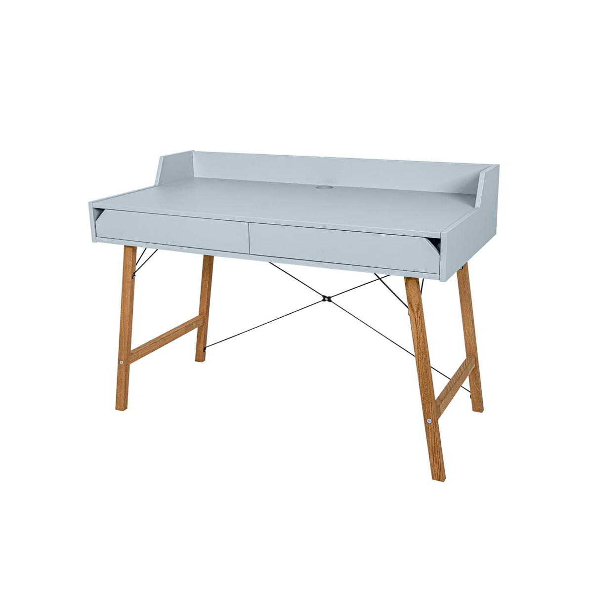 Bureau 2 tiroirs Bellamy Lotta - Bleu - vue 2