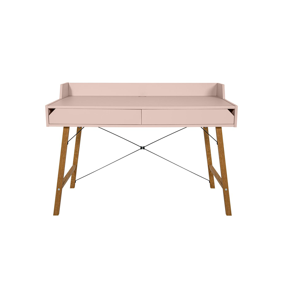 Bureau 2 tiroirs Bellamy Lotta - Rose