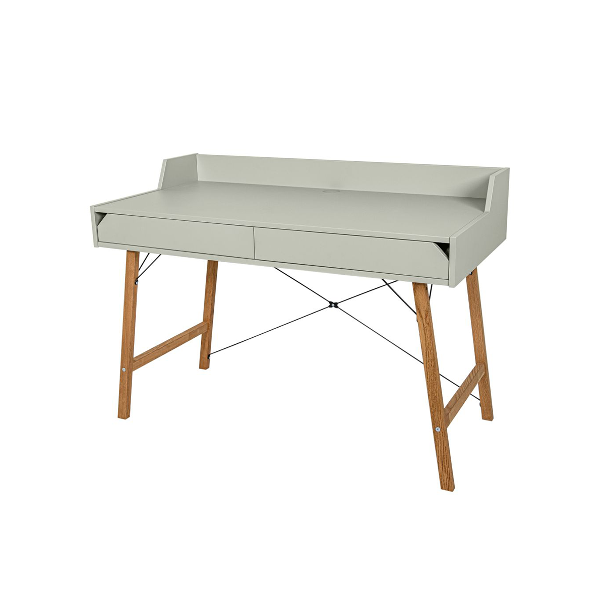 Bureau 2 tiroirs Bellamy Lotta - Vert - vue 2
