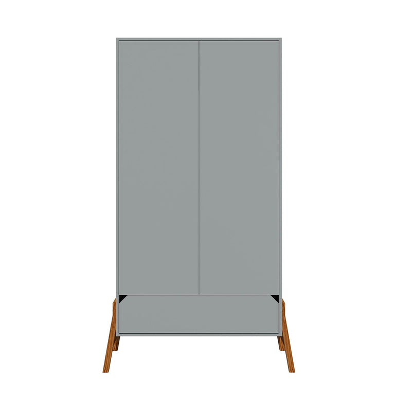 Commode 3 tiroirs et armoire 2 portes Bellamy Lotta Gris - vue 4