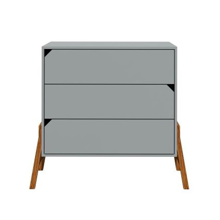 Commode 3 tiroirs Bellamy Lotta Gris - vue 2