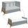 Lit évolutif 70x140 tiroir inclus Bellamy Lotta Gris