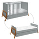 Lit évolutif 70x140 tiroir inclus Bellamy Lotta Gris