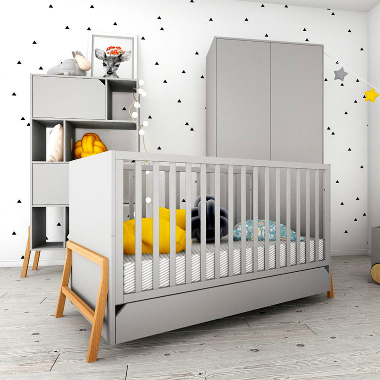 Lit évolutif 70x140 tiroir inclus Bellamy Lotta Gris - vue 6