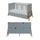 Lit évolutif 70x140 et commode 6 tiroirs Bellamy Lotta Gris