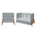 Lit évolutif 70x140 et commode 3 tiroirs Bellamy Lotta Gris