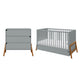 Lit évolutif 70x140 et commode 3 tiroirs Bellamy Lotta Gris