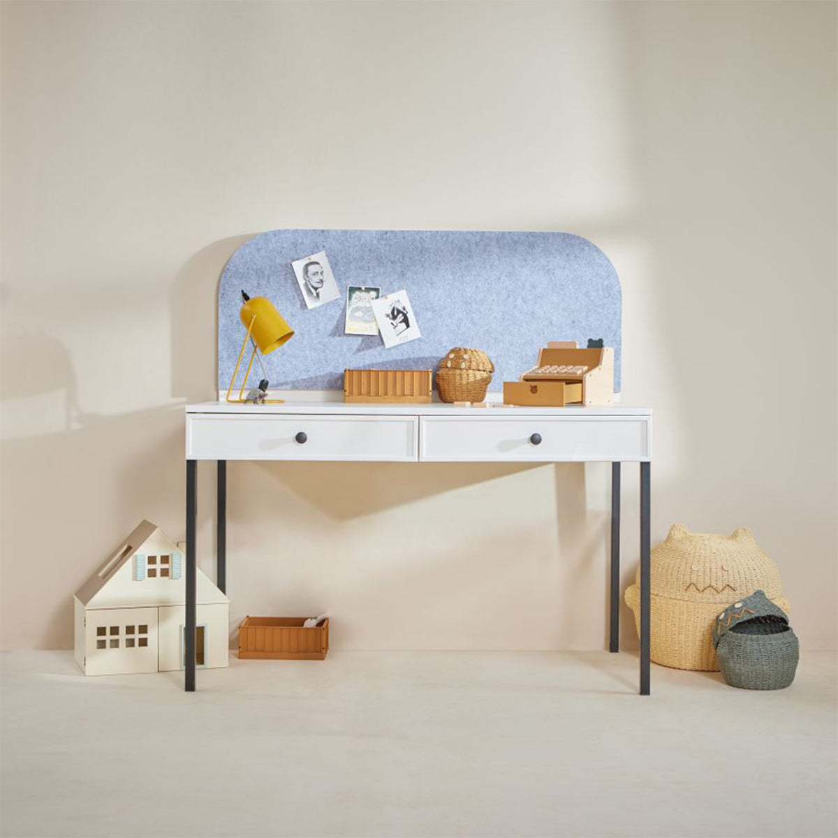 Bureau panneau inclus Bellamy Lumi Blanc et noir - vue 3