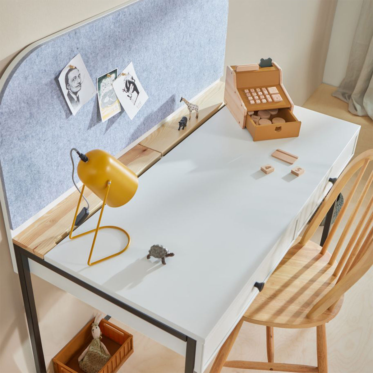 Bureau panneau inclus Bellamy Lumi Blanc et noir - vue 4