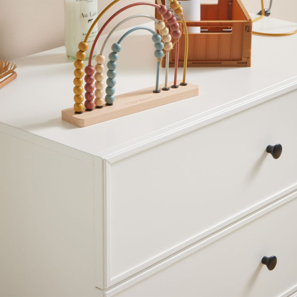 Commode 3 tiroirs Bellamy Lumi Blanc et noir - vue 4