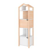 Bibliothèque maison Bellamy Joey Bois et blanc