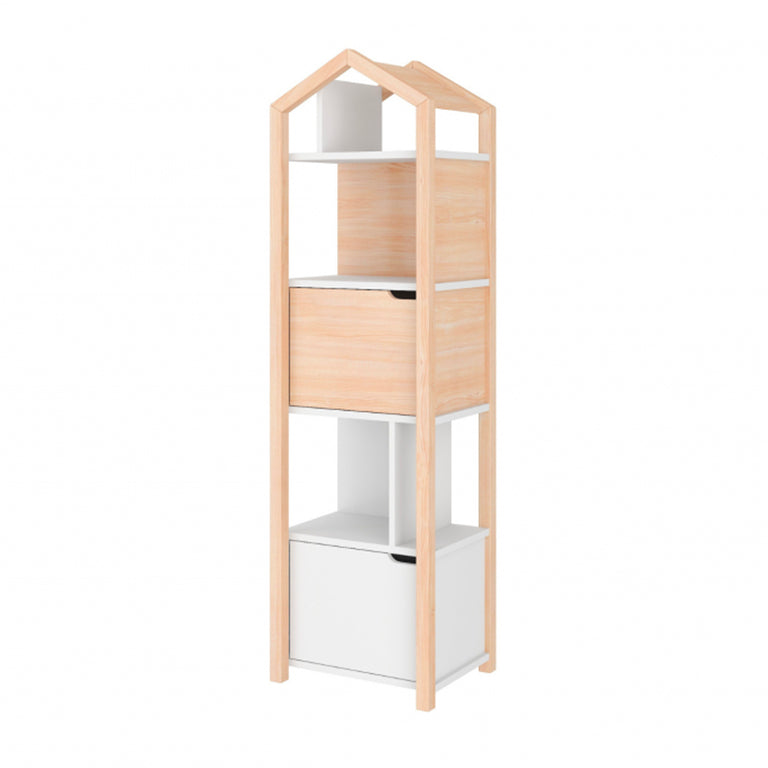 Bibliothèque maison Bellamy Joey Bois et blanc