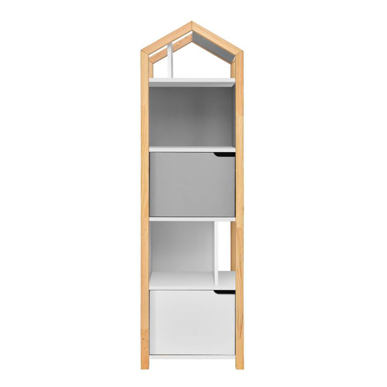 Bibliothèque maison Bellamy Joey Gris et blanc - vue 2