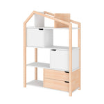 Bibliothèque maison Bellamy Phoebe Bois et blanc