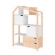 Bibliothèque maison Bellamy Phoebe Bois et blanc