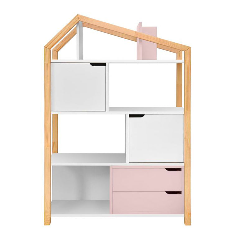 Bibliothèque maison Bellamy Phoebe Rose et blanc - vue 2