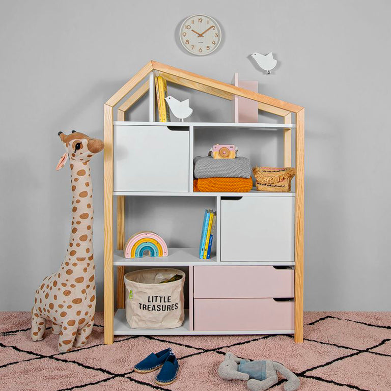 Bibliothèque maison Bellamy Phoebe Rose et blanc - vue 4