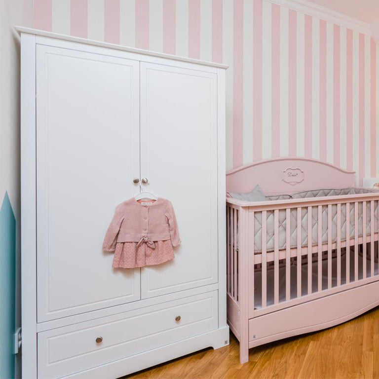 Armoire 2 portes 1 tiroir Bellamy Marylou Blanc - vue 3