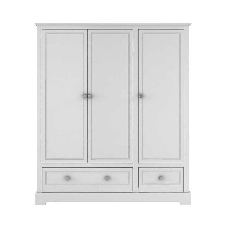 Armoire 3 portes 2 tiroirs Bellamy Marylou Blanc - vue 2