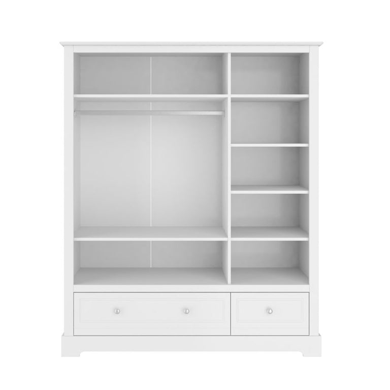 Armoire 3 portes 2 tiroirs Bellamy Marylou Blanc - vue 3