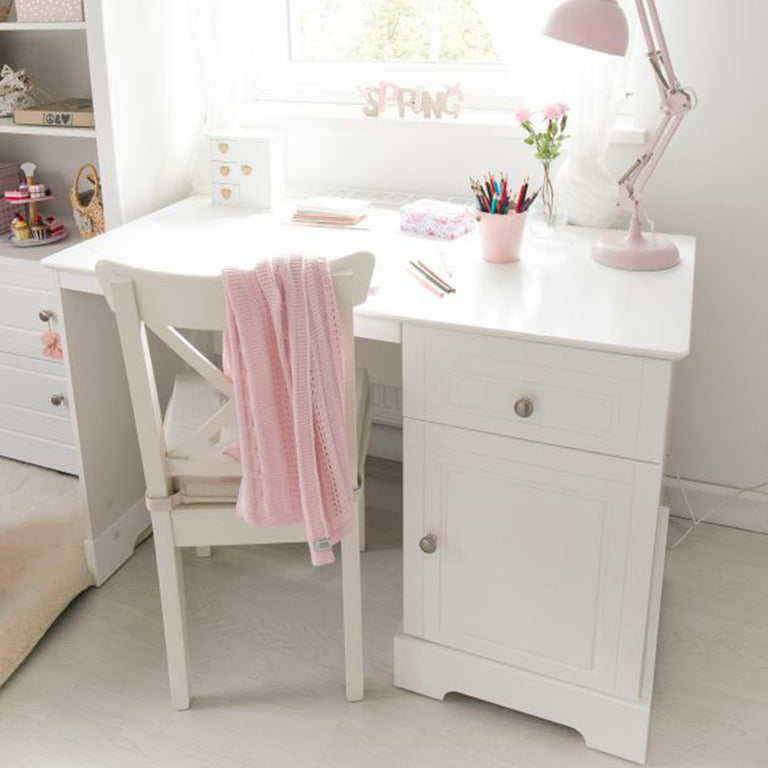 Bureau 1 tiroir 1 porte Bellamy Marylou Blanc - vue 4