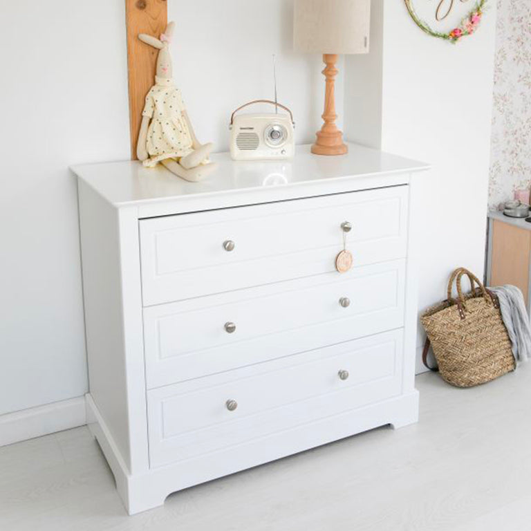 Commode 3 tiroirs Bellamy Marylou Blanc - vue 3