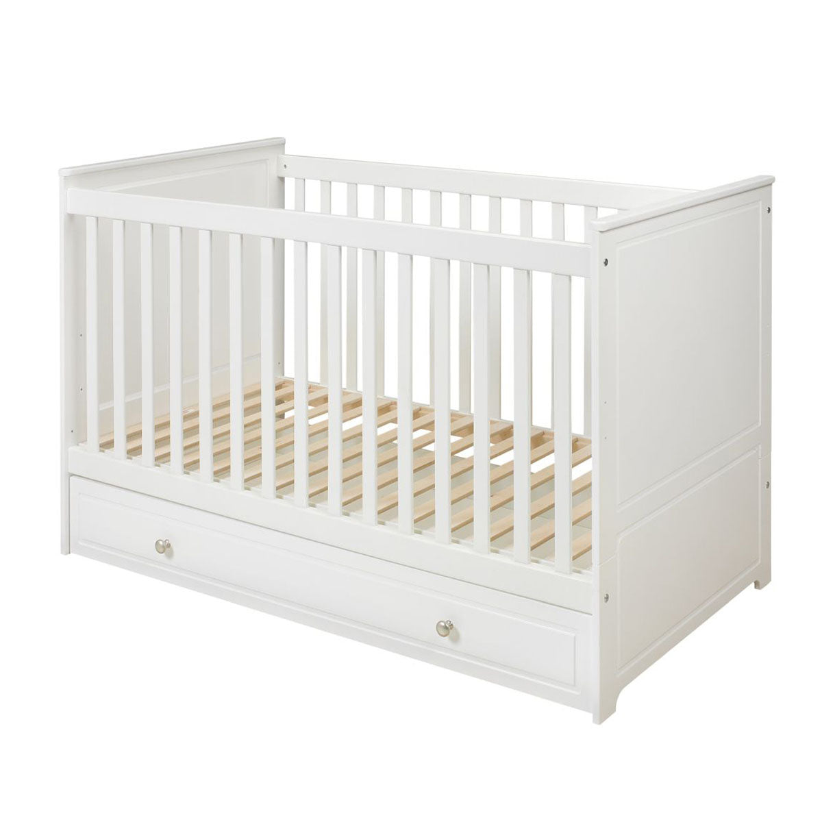 Lit bébé 60x120 et commode 3 tiroirs Bellamy Marylou Blanc - vue 2