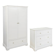 Commode 3 tiroirs et armoire 2 portes Bellamy Marylou Blanc