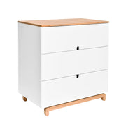 Commode 3 tiroirs Bellamy Nomi Blanc et bois
