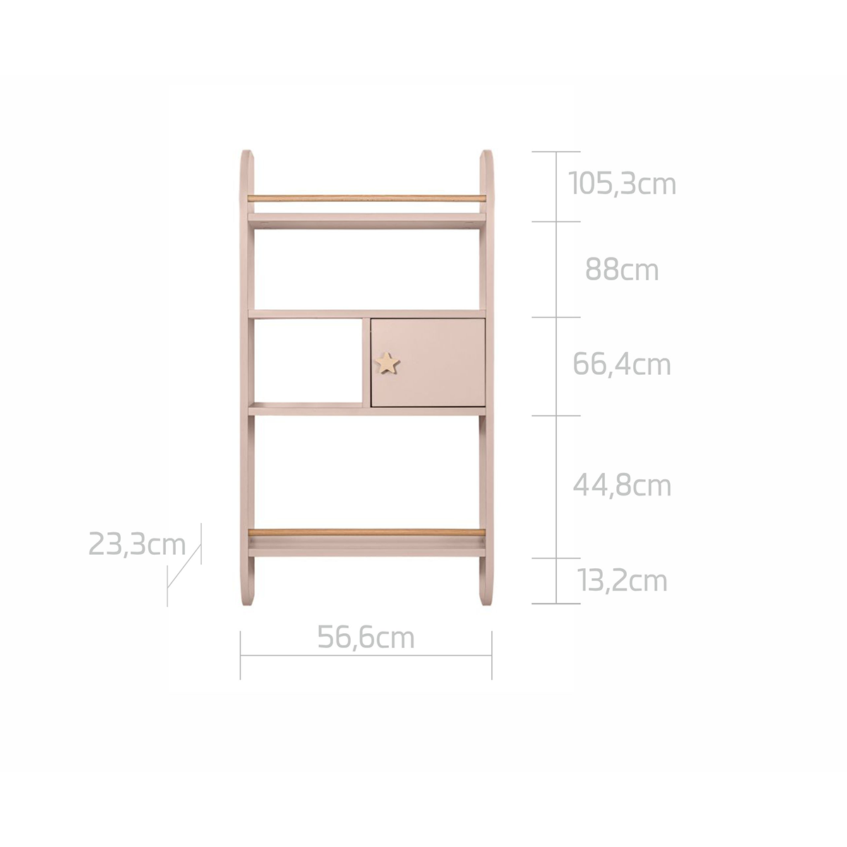 Étagère murale Bellamy Rainbow - Rose - vue 6