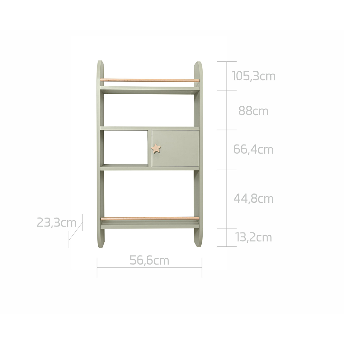 Étagère murale Bellamy Rainbow - Vert - vue 4