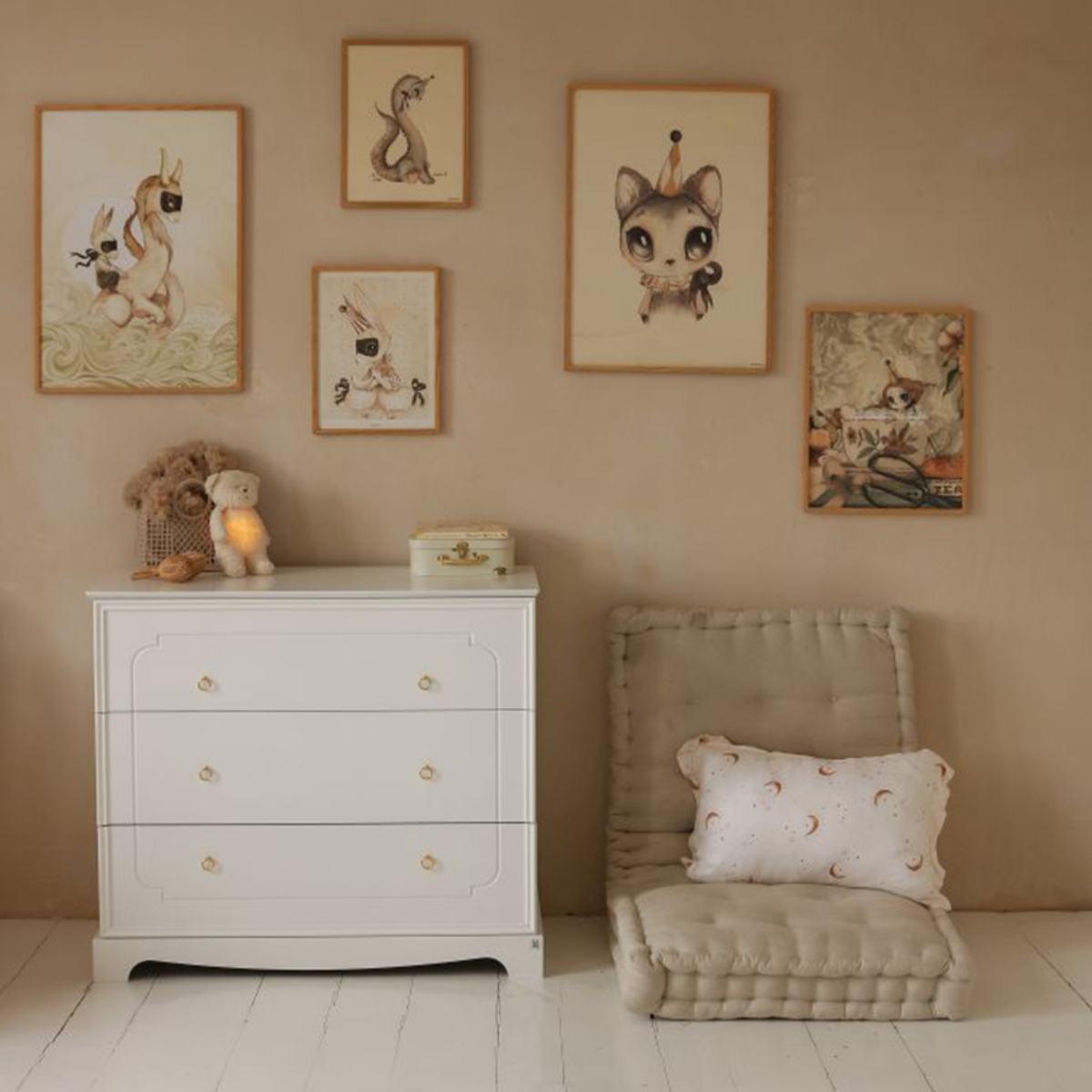 Commode 3 tiroirs Bellamy Royal - Blanc - vue 5