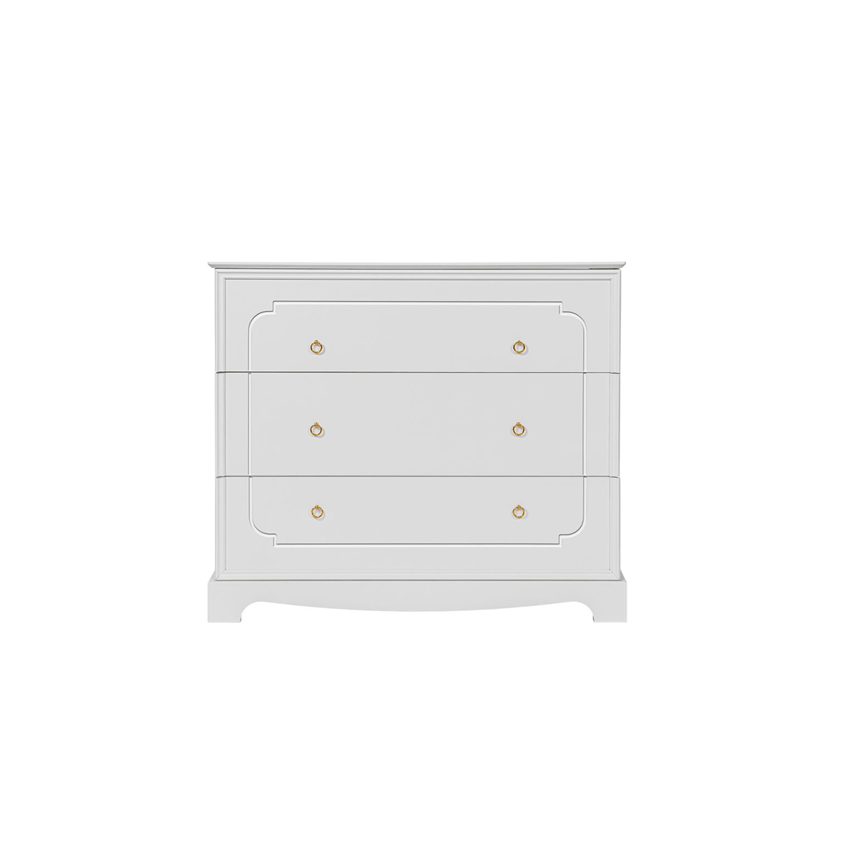 Commode 3 tiroirs et armoire 2 portes Bellamy Royal - Blanc - vue 2