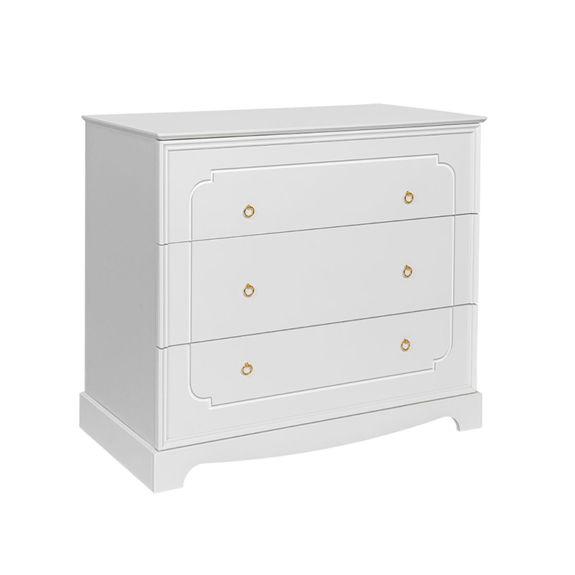 Commode 3 tiroirs Bellamy Royal - Blanc - vue 2