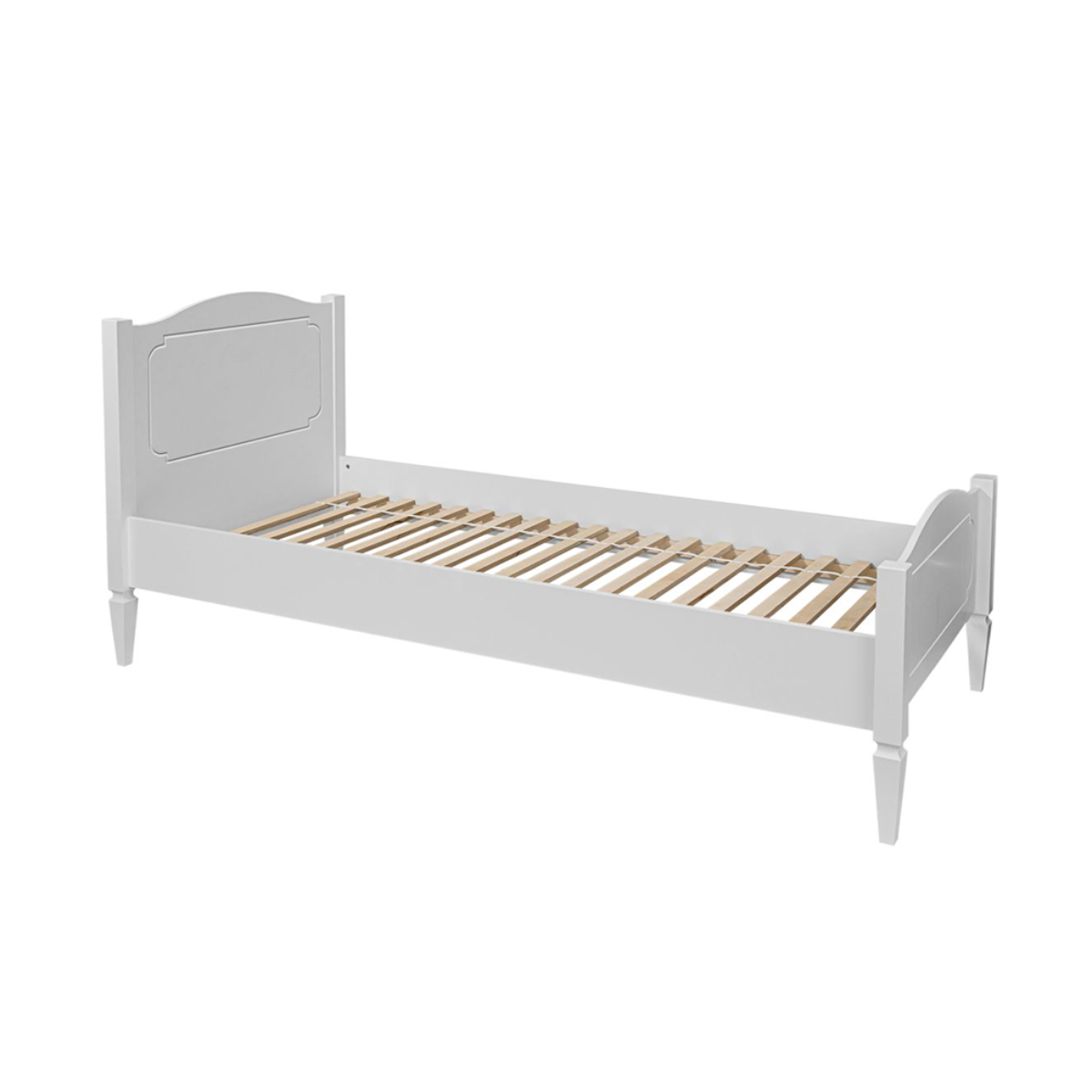 Lit 90x200 sommier inclus Bellamy Royal - Blanc