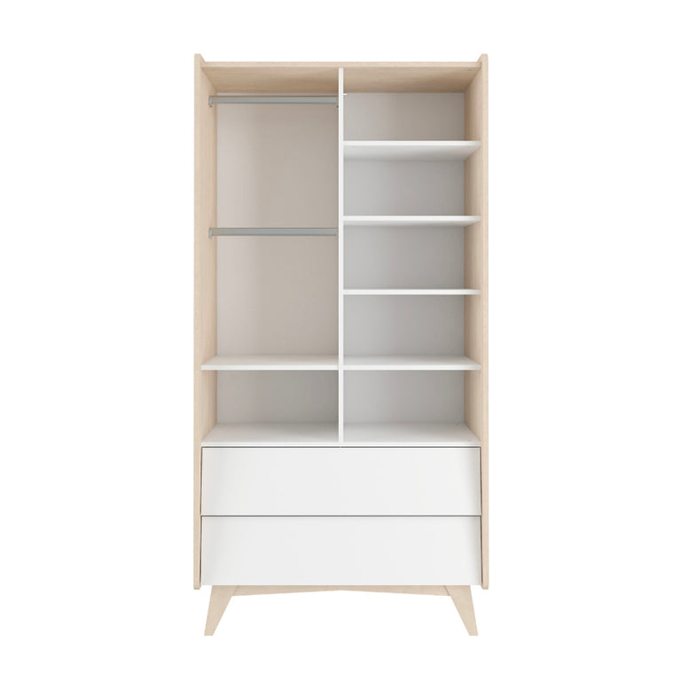 Lit évolutif 70x140 et armoire 2 portes Bellamy So Sixty Blanc et bois - vue 7