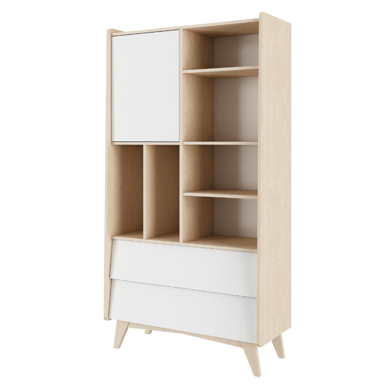 Bibliothèque Bellamy So Sixty Blanc et bois