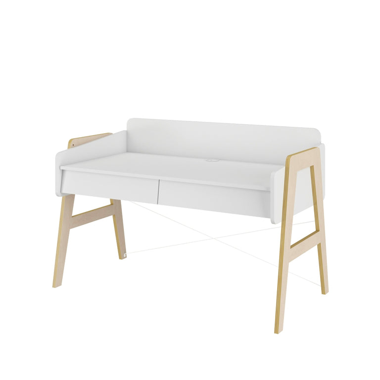 Bureau évolutif Bellamy So Sixty Blanc et bois - vue 3