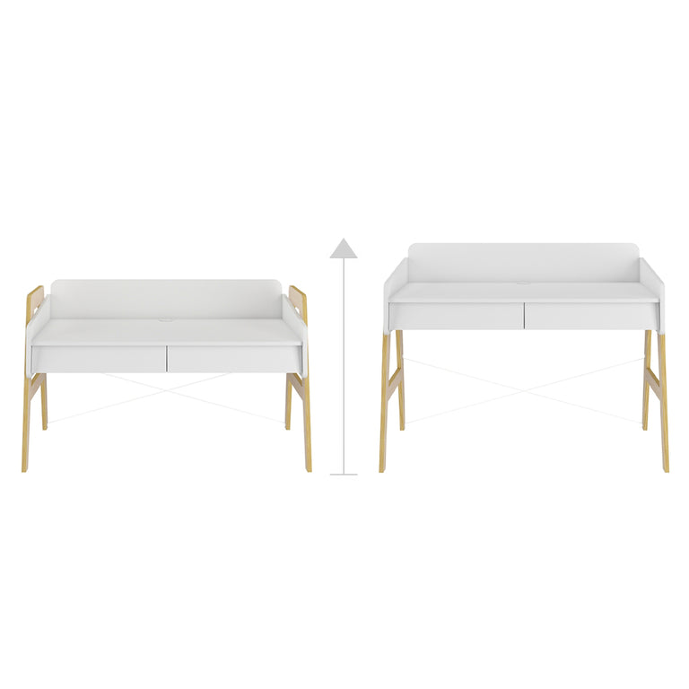 Bureau évolutif Bellamy So Sixty Blanc et bois - vue 5